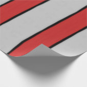 赤と白のストライプ ラッピングペーパー (角)