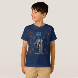 赤と白のスパークルネイビー ビビッド Tシャツ