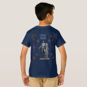 赤と白のスパークルネイビー ビビッド Tシャツ (裏面フル)
