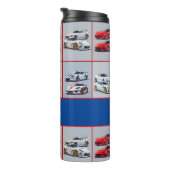 赤と白のスポーツカー愛好家 タンブラー (回転右)