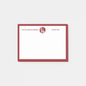 赤と白のスモールビジネスロゴ文字プロモーション ポストイット (正面)