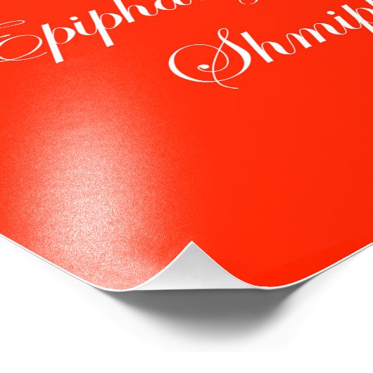 赤と白のスローガンおもしろいエピファニー フォトプリント            (角)