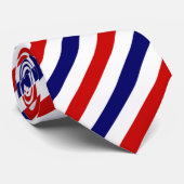 赤と白のタイストライプのプ ネクタイ (ロール)