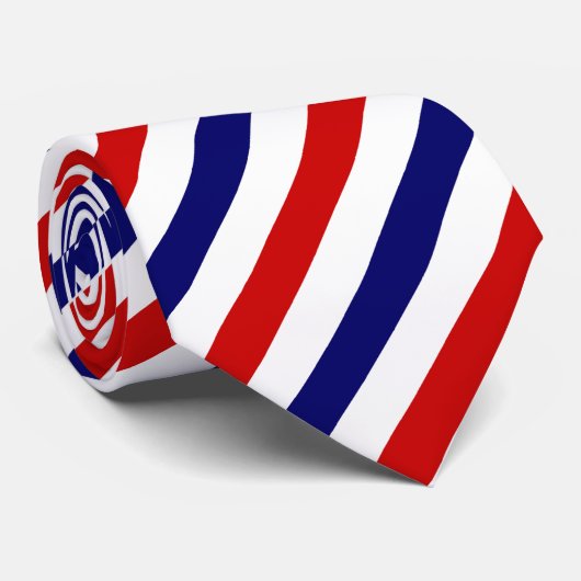 赤と白のタイストライプのプ ネクタイ (ロール)