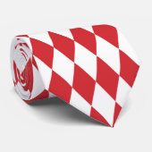赤と白のダイヤモンドシェイプレトロネックタイ ネクタイ (ロール)