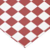 赤と白のチェック模様の正方形 テーブルクロス (アングル)