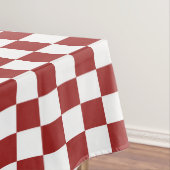 赤と白のチェック模様の正方形 テーブルクロス (インサイチュ)