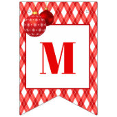 赤と白のテーマ/メリークリスマス バンティングフラッグ (第1の旗)