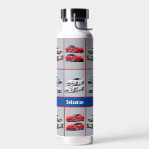 赤と白のトレンディなスポーツカー愛好家