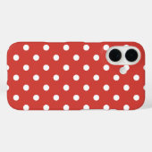 赤と白のドット模様 Case-Mate iPhoneケース (裏面 (横))