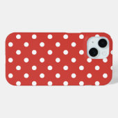 赤と白のドット模様 Case-Mate iPhoneケース (裏面 (横))