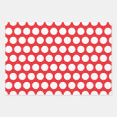 赤と白のドット ラッピングペーパーシート (正面)