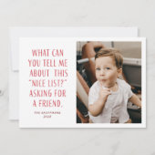 赤と白のナイスリスト　お願いだから 笑 シーズンカード (正面)