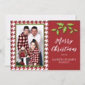 赤と白のハウンドトゥースの1枚の写真 シーズンカード (正面)