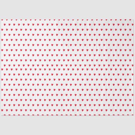赤と白のハートバレンタインデー 薄葉紙 (正面)