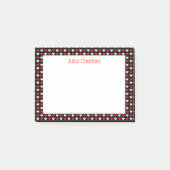 赤と白のハートパーソナライズされたItノートの投稿 ポストイット (正面)