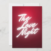 赤と白のハートラブ バレンタインデーの招待状 招待状 (裏面)