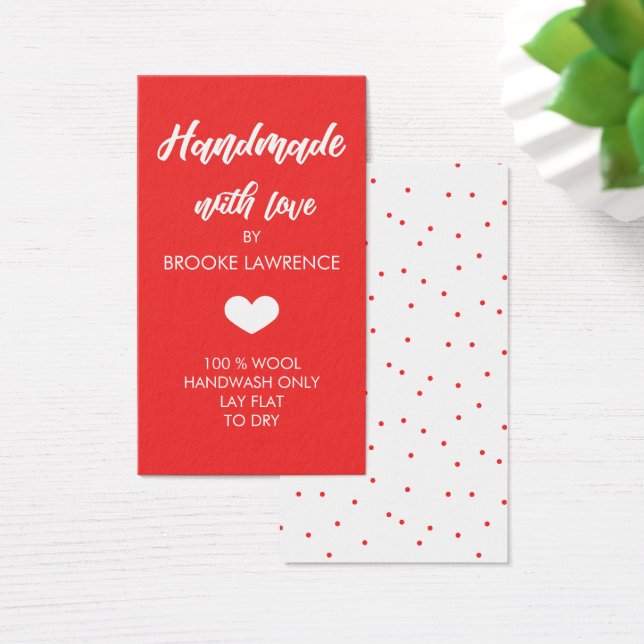 赤と白のハート手作り愛 (デスク)