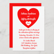 赤と白のハート結婚の愛