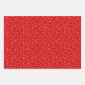 赤と白のハート ラッピングペーパーシート (正面)