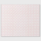 赤と白のハート ラッピングペーパー (フラット)