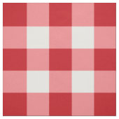 赤と白のバッファローの点検の生地 ファブリック (見本)