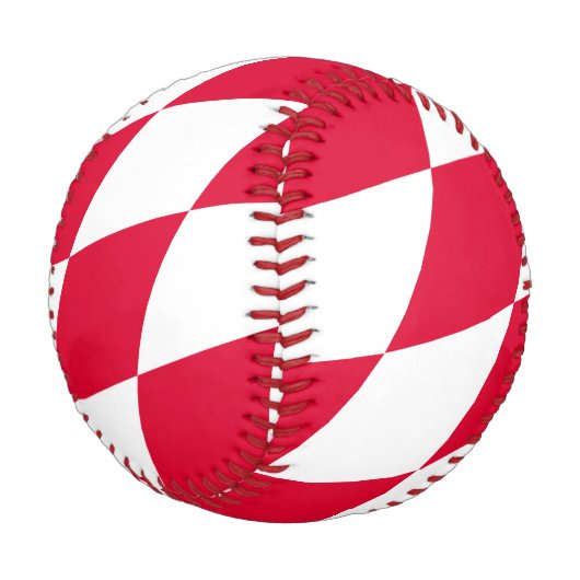 赤と白のババリアダイヤモンドフラグパターン 野球ボール (アングル)