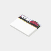 赤と白のバラがシャビーシックモダンパーソナライズされた ポストイット (アングル)