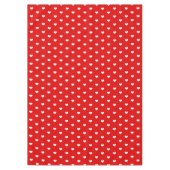 赤と白のバレンタインデーのハート テーブルクロス (正面)