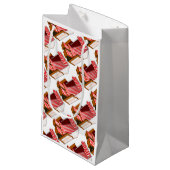 赤と白のビーチチェアテーマのパーティー抱き枕 スモールペーパーバッグ (正面アングル)