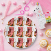 赤と白のビーチチェアテーマパーティー紙プレート ペーパープレート (パーティー)