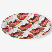 赤と白のビーチチェアテーマパーティー紙プレート ペーパープレート (アングル)