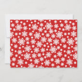 赤と白のフェスティバルメリークリスマス5つの写真 シーズンカード (裏面)