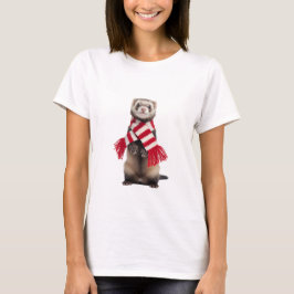 赤と白のフェレット Tシャツ
