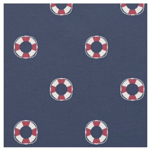 赤と白のブイパターン ファブリック (クローズアップ)