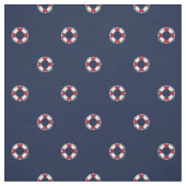 赤と白のブイパターン ファブリック (見本)