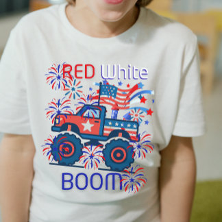 赤と白のブーム アメリカ独立記念日 250周年記念 トライブレンドTシャツ