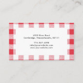 赤と白のプレ素朴イド手作り 名刺 (裏面)