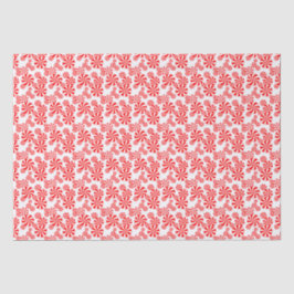 赤と白のペパーミントキャンディ ホリデーパターン 薄葉紙