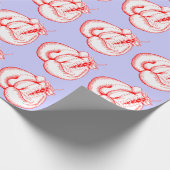 赤と白のボクシンググラブのモチーフ ラッピングペーパー (角)