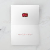 赤と白のポインセチア メリークリスマス＆ハッピーニューイヤー カード (内部)