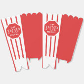 赤と白のポップコンストップストライプのポップ・アートののポップ転がコーン フェイバーボックス (見開き)