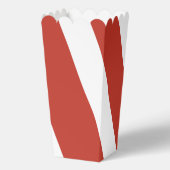 赤と白のポポストライプのコーン フェイバーボックス (裏面)