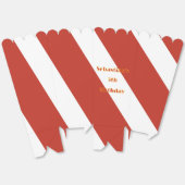 赤と白のポポストライプのコーン フェイバーボックス (見開き)