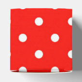 赤と白のポルカドット現代の魅力かわいい フェイバーボックス (上部)