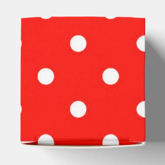 赤と白のポルカドット現代の魅力かわいい フェイバーボックス (上部)