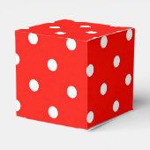 赤と白のポルカドット現代の魅力かわいい フェイバーボックス (裏面サイド)
