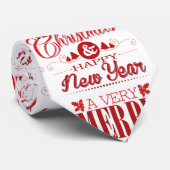 赤と白のメリークリスマスのことわざの装飾 ネクタイ (ロール)
