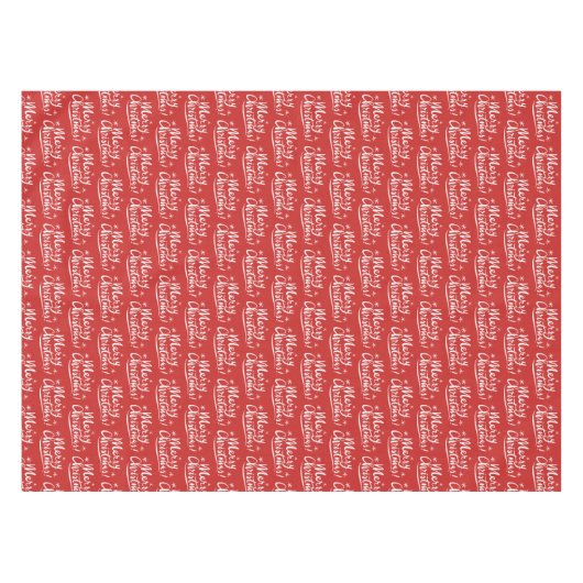 赤と白のメリークリスマスパターンテーブルクロス テーブルクロス (正面(横))