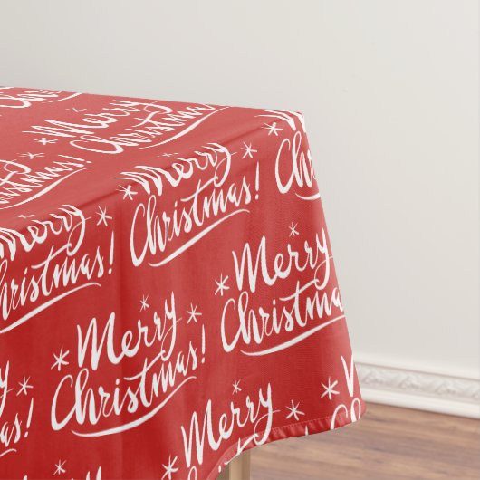 赤と白のメリークリスマスパターンテーブルクロス テーブルクロス (インサイチュ)